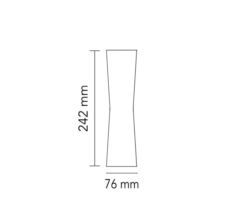Applique*Flos Applique murale, Clessidra 20°+20°, , IP55,LED, 3000K, 637lm, Ø7,6cm, H24,2cm - brun foncé