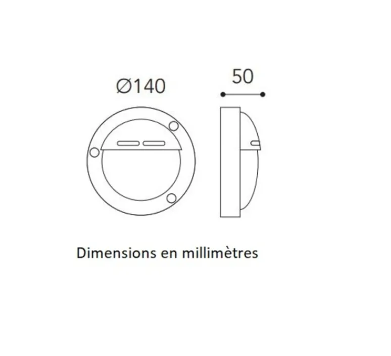 Applique*Moretti Luce Applique murale, Cocci 186, , IP44, Ø14cm, H5cm - Cuivre laiton vieilli