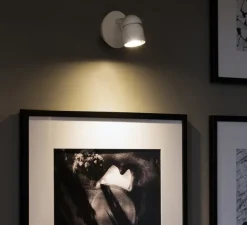 Applique murale, Coco, blanc mat, Ø10cm, H10cm - Faro