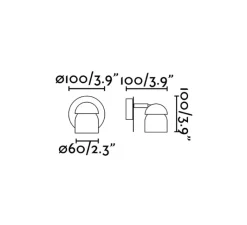 Applique*Faro Applique murale, Coco, , Ø10cm, H10cm - noir, vert