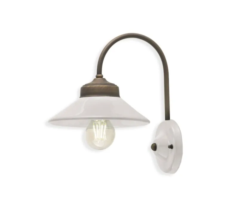 Applique*Ferroluce Applique murale, Colors C1630, , L20cm, H28cm - crème