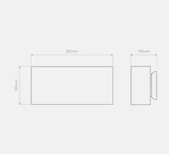 Applique*Astro Applique murale, Comino 320, , L32cm, H15cm - plâtre, brut à peindre