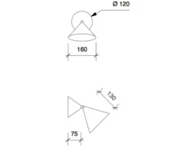 Applique*Atelier Areti Applique murale, Cone, , intérieur , Ø16cm, L20,5cm - blanc