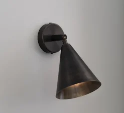 Applique*Contain Applique murale, Cone, , Ø12cm, H22cm - laiton noir