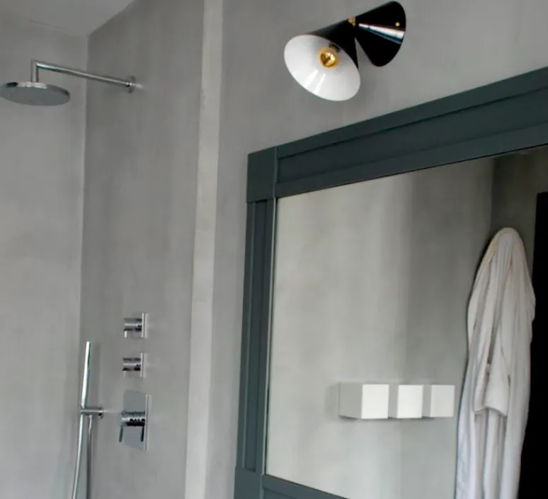 Applique*Atelier Areti Applique murale, Cone, noir, intérieur blanc, Ø16cm, L20,5cm - noir, blanc