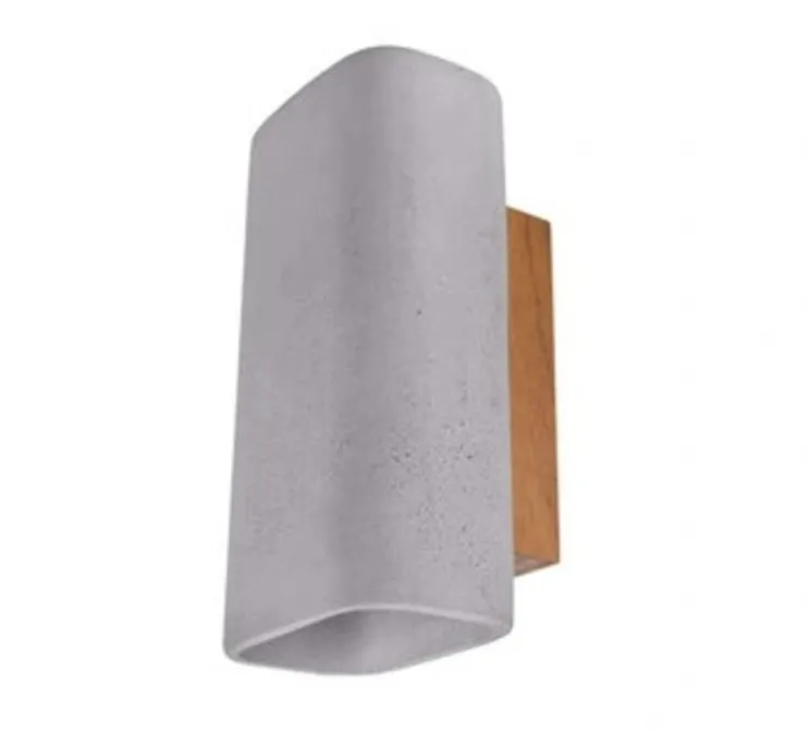 Applique murale, Conteak Indoor, Gris, LED, dim, 3000K, 600lm, L12,5cm, H24,5cm - LOFTLIGHT