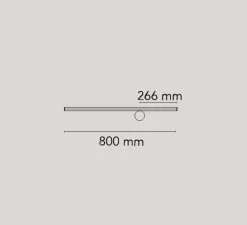 Applique*Flos Applique murale, Coordinates Wall 1, , LED, 2700K, 962lm, L80cm, H10cm - champagne