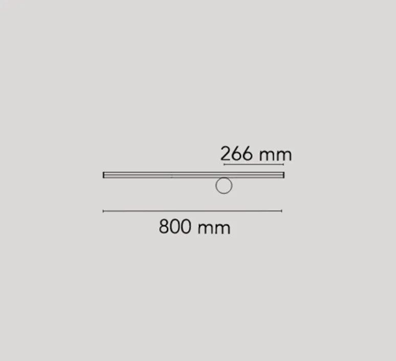 Applique*Flos Applique murale, Coordinates Wall 1, , LED, 2700K, 962lm, L80cm, H10cm - champagne
