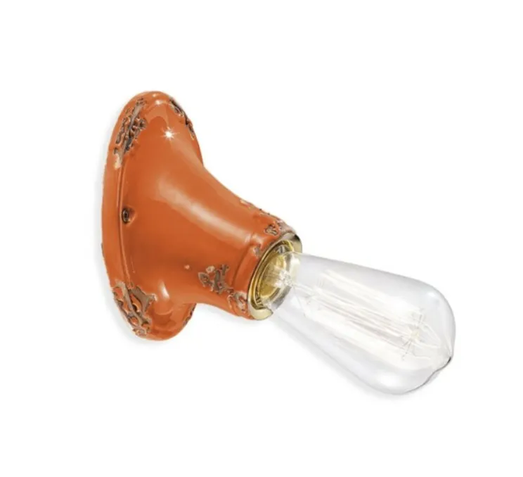 Applique murale, Country C115, orange vintage, L11cm, H14cm - Ferroluce