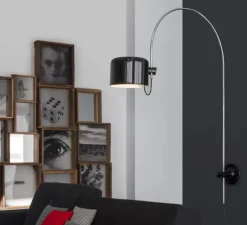 Applique murale, Coupé, noir, H115cm - Oluce