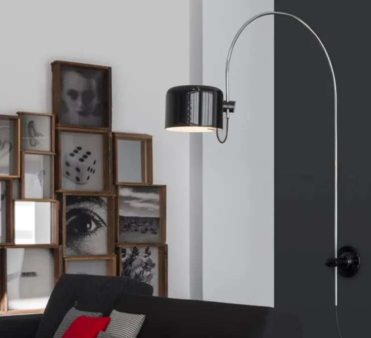 Applique murale, Coupé, noir, H115cm - Oluce