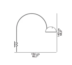Applique*Oluce Applique murale, Coupé, , Ø154cm - noir