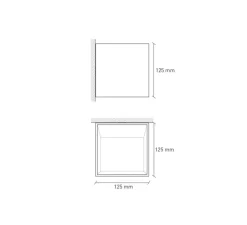 Applique murale, Cromia, Marron, L12,5cm, H12,5cm - Plato Design