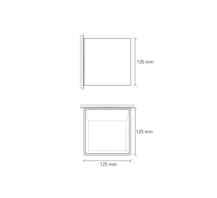 Applique murale, Cromia, Marron, L12,5cm, H12,5cm - Plato Design