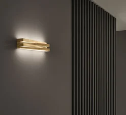 Applique murale, Cross, Laiton, LED, 3000K, 4680lm, L60cm, H11,5cm - Panzeri