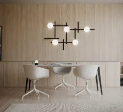 Applique*B.lux Applique murale, Crosshatch C/W L, , LED, dim, 2700K, 1800 lm, L108,6cm, H110,9cm - noir