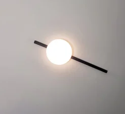 Applique*B.lux Applique murale, Crosshatch C/W S, , LED, dim, 2700K, 1800 lm, Ø18,3cm, H58,6cm - noir