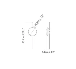 Applique*B.lux Applique murale, Crosshatch C/W S, , LED, dim, 2700K, 1800 lm, Ø18,3cm, H58,6cm - noir