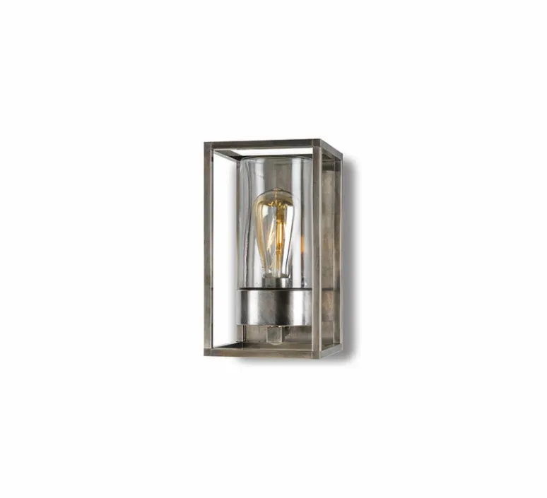 Applique*Moretti Luce Applique murale, Cubic 3365, , IP44, L15cm, H27cm - laiton