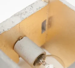 Applique murale, Cubic [b3], gris clair, or, L14cm, H14cm - GANTLights