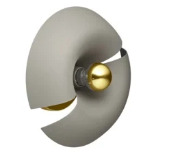 Applique*AYTM Applique murale, Cycnus, , Ø30cm, H14cm - taupe et or