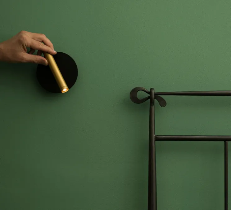 Applique murale, D01, noir et laiton, LED, dim, 2700K, 350 lm, L9cm, H15cm - OliveLab