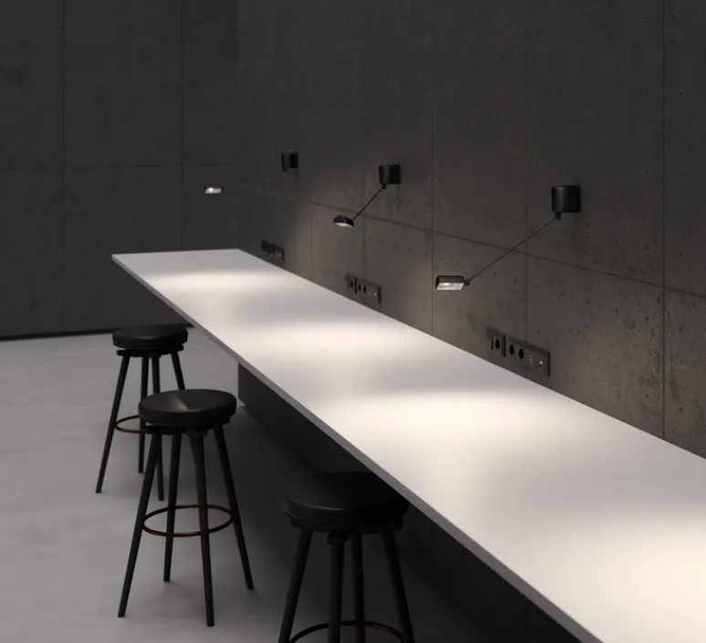 Applique*Lumina Applique murale, Daphine Parete 35 Led, , LED, 2700K, 410 lm, L35cm, H8cm - Noir soft touch