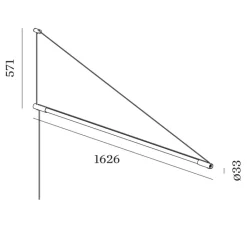 Applique*Wever&Ducré Applique murale, Darf wall surface 1.0 phase-cut dim, , LED, 3000K, 1700lm, L3,3cm, H162,6cm - Wever & Ducré noir et blanc