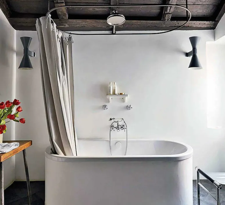 Applique*Nemo Lighting Applique murale, De Marseille, , L17cm, H40cm - gris mat