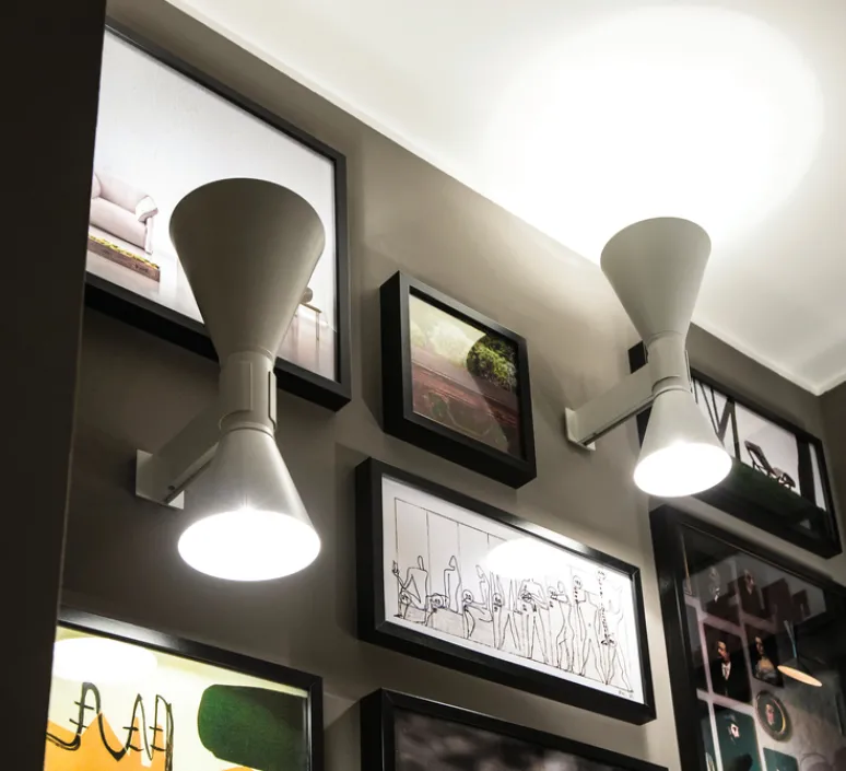 Applique*Nemo Lighting Applique murale, De Marseille, Le Corbusier, , L17cm, H40cm - blanc