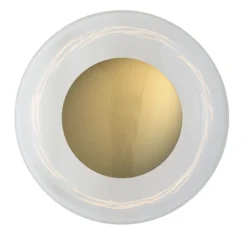 Applique*Ebb and Flow Applique murale de salle de bain, Horizon, , IP44,Ø36cm, H22,5cm - transparent, or