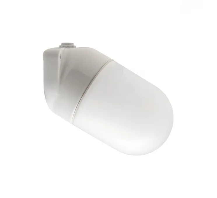 Applique murale de salle de bain, Light.o.006, avec Glass001, blanc, IP54, Ø8,5cm, P16,4cm - Zangra