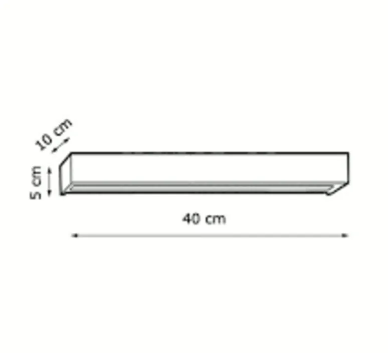 Applique*Decor Walther Applique murale de salle de bain, Box 40 N, , LED, L40cm, H5cm, IP44 - chrome