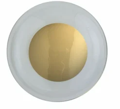 Applique murale de salle de bain, Horizon, transparent, or , IP44,Ø29cm, H20,5cm - Ebb and Flow