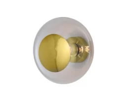Applique murale de salle de bain, Horizon, transparent, or , IP44,Ø29cm, H20,5cm - Ebb and Flow