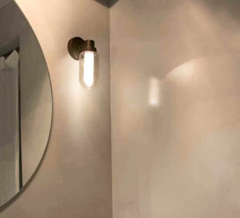 Applique*Faro Applique murale de salle de bain, Brume Led, , IP44,LED, 2700K, 200lm, L9cm, H21,5cm - gris