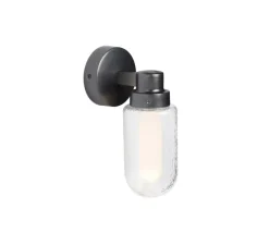 Applique*Faro Applique murale de salle de bain, Brume Led, , IP44,LED, 2700K, 200lm, L9cm, H21,5cm - gris