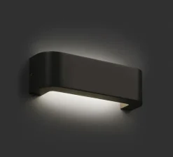 Applique*Faro Applique murale d'extérieur, BRACKET, LED, IP44, L30cm, H9cm - gris foncé,