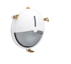 Applique*Zangra Applique murale d'extérieur, Light.o.069, en laiton, , IP64, Ø20cm, P9cm - blanc