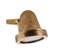 Applique*Zangra Applique murale d'extérieur, Light.o.086, gris, IP64, L9.5cm, H10cm, P14cm - laiton