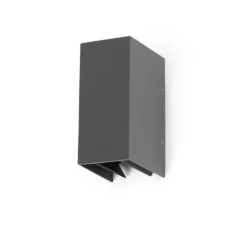 Applique murale d'extérieur, Blind, gris foncé, LED, 3000k, 88lm, IP54, L7,4cm, H16,5cm - Faro