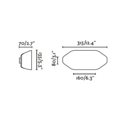 Applique*Faro Applique murale d'extérieur, FUTURE, IP44, , L31,5cm, H13,5cm - blanc