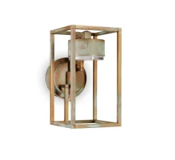 Applique*Moretti Luce Applique murale d'extérieur, Cubic 3372, , IP65, LED, 3000K, 1600 lm, L15cm, H27cm - cuivre