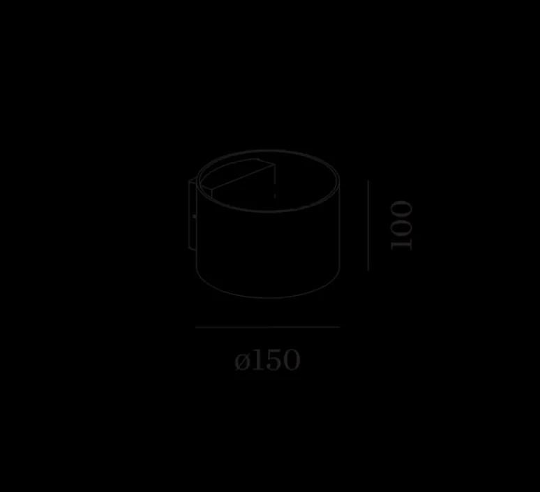 Applique*Wever&Ducré Applique murale d'extérieur, Ray 2.0, , IP65,LED, 2700K, 2x 200lm, Ø15cm, H10cm - Wever & Ducré noir