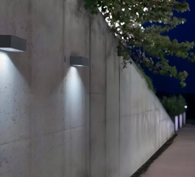 Applique*Lucifero's Applique murale d'extérieur, Brique O, , LED, 3000 K, 95 lm, L25cm, H12cm - gris