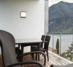 Applique*Faro Applique murale d'extérieur, Kubick, , IP44, L16,5cm, H16,5cm - gris foncé