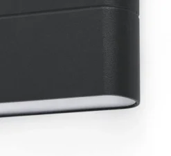 Applique*Faro Applique murale d'extérieur, ADAY-1 LED, IP54, L11,3cm, H9cm - gris foncé,