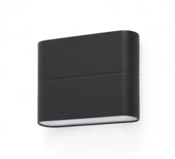 Applique*Faro Applique murale d'extérieur, ADAY-1 LED, IP54, L11,3cm, H9cm - gris foncé,