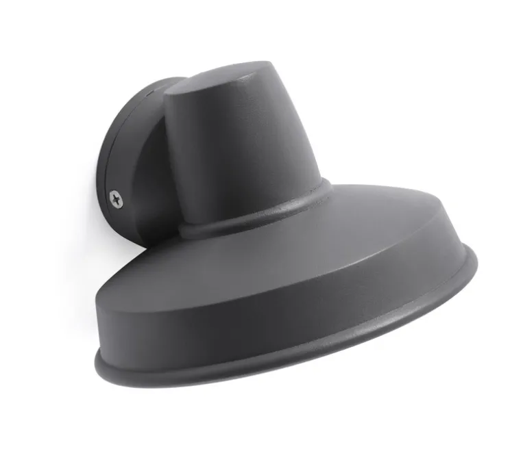 Applique murale d'extérieur, Bronx, Gris foncé, Ø14cm, H9,6cm - Faro