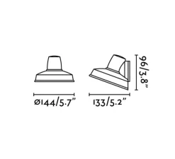 Applique murale d'extérieur, Bronx, Gris foncé, Ø14cm, H9,6cm - Faro